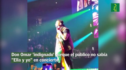 Don Omar 'indignado' porque el público no sabía "Ella y yo" en concierto