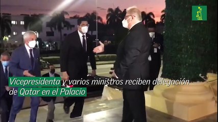 Vicepresidenta y varios ministros reciben delegación de Qatar en el Palacio