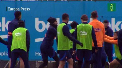 El FC Barcelona prepara el partido frente a Osasuna tras empatar en la Europa League