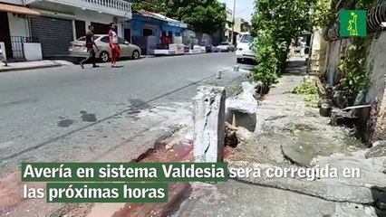 Avería en sistema Valdesia será corregida en las próximas horas