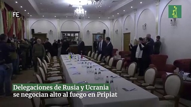 Delegaciones de Rusia y Ucrania se negocian alto al fuego en Pripiat