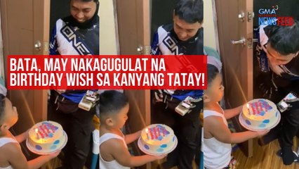 Bata, may nakagugulat na birthday wish sa kanyang tatay! | GMA Integrated Newsfeed