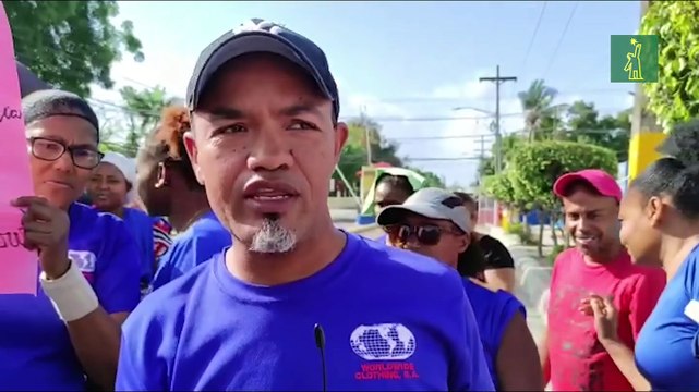 Empleados de zona franca protestan por prestaciones laborales en San Pedro de Macorís