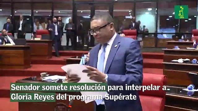Senador somete resolución para interpelar a Gloria Reyes del programa Supérate