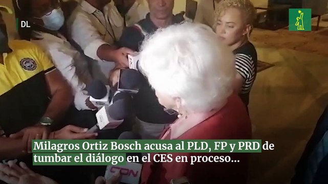 Milagros Ortiz Bosch acusa al PLD, FP y PRD de tumbar el diálogo en el CES en proceso.