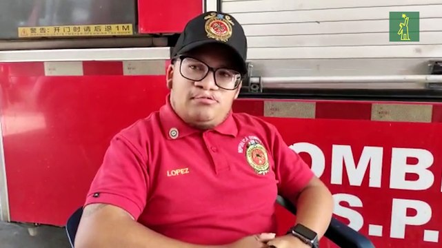 Josué Rafael López lleva desde los seis años sirviendo para el Cuerpo de Bomberos de San Pedro de Macorís