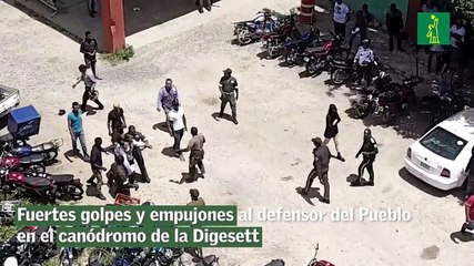 Fuertes golpes y empujones al defensor del Pueblo en el canódromo de la Digesett