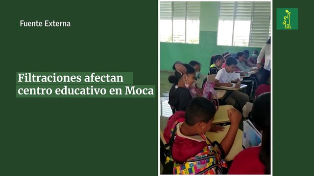 Filtraciones afectan centro educativo en Moca