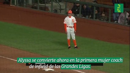 Alyssa se convierte ahora en la primera mujer coach de infield  de las Grandes Ligas.
