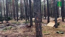 El discreto campamento de mil soldados rusos en un bosque cerca de Kiev