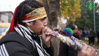 Decenas de mapuches defienden a sus "presos políticos" en el inicio del estado de emergencia en Chile