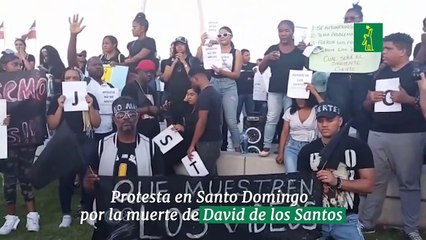 Protesta en Santo Domingo por la muerte de David de los Santos.