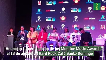 Anuncian tercera edición de los Monitor Music Awards el 18 de agosto en Hard Rock Café Santo Domingo