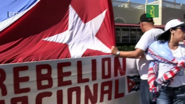 Cubanos de Miami recuerdan el 11-J con mensajes a Cuba, Biden, Canadá y la UE