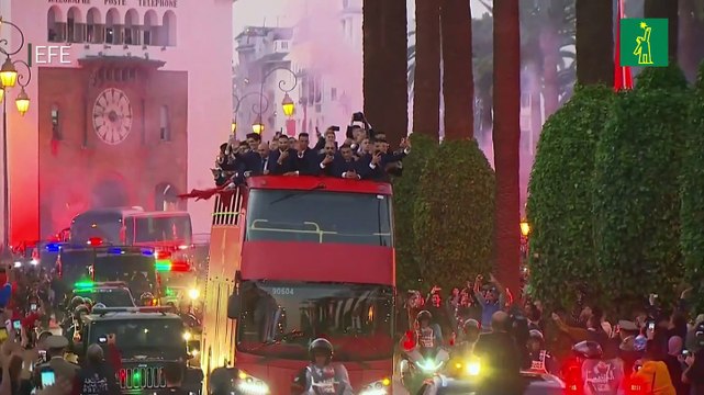 Jugadores de la selección marroquí recibidos en Rabat como héroes del Mundial