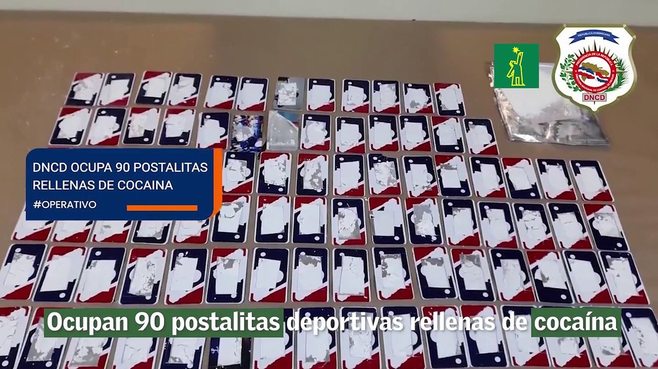 Ocupan 90 postalitas deportivas rellenas de cocaína