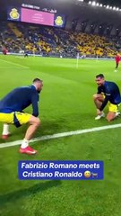 Fabrizio acting like a fangirl in front of Ronaldo!