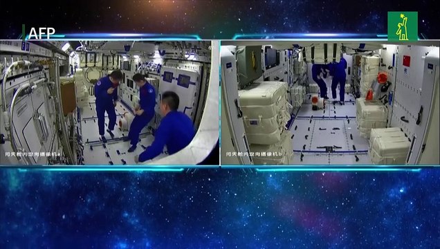 Astronautas chinos entran en el segundo módulo de su estación espacial