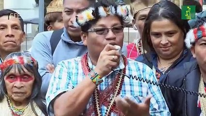 Exigiendo cumplimiento de sentencias, indígenas se plantan frente a Corte Constitucional de Ecuador