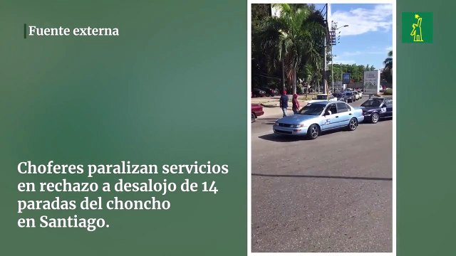 Choferes paralizan servicios en rechazo a desalojo de 14 paradas del choncho en Santiago
