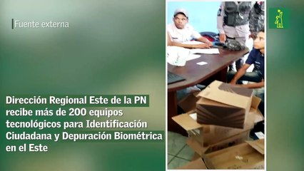 Dirección Regional Este de la PN recibe más de 200 equipos tecnológicos para Identificación Ciudadana y Depuración Biométrica en el Este