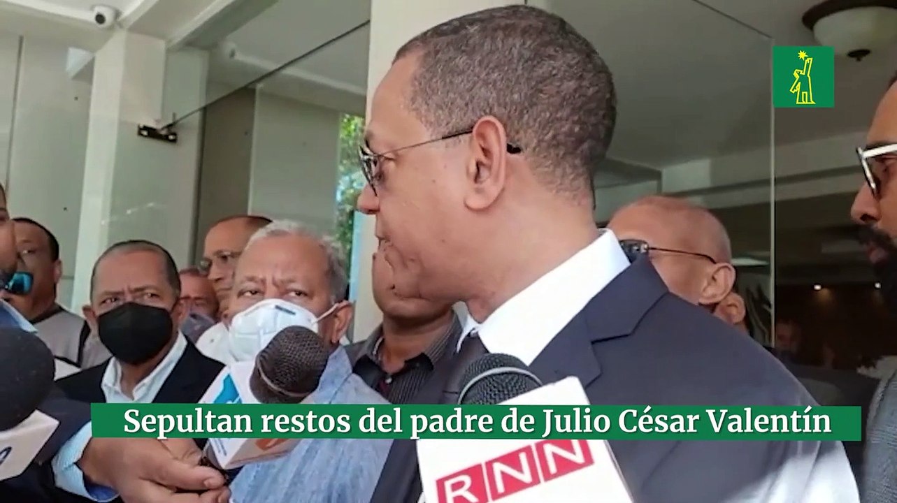 Sepultan restos del padre de Julio César Valentín