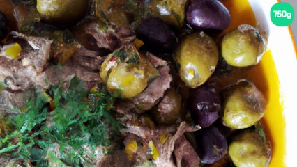 Bœuf aux artichauts,aux olives et à l'origan