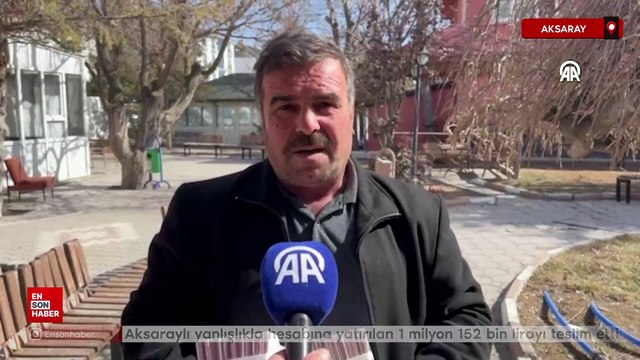 Aksaraylı çiftçi yanlışlıkla hesabına yatırılan 1 milyon 152 bin lirayı teslim etti