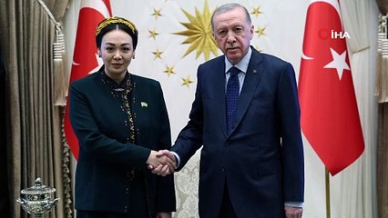 Erdoğan, Türkmenistan Meclis Başkanı Dünyagözel Gulmanova ile görüştü