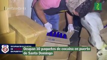 Ocupan 10 paquetes de cocaína en puerto de Santo Domingo