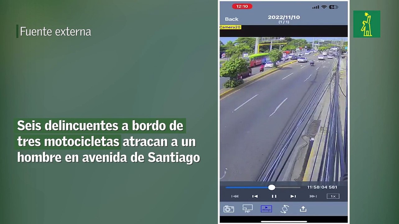 Seis delincuentes a bordo de tres motocicletas atracan a un hombre en avenida de Santiago