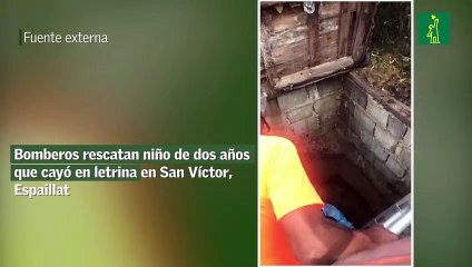 Bomberos rescatan niño de dos años que cayó en letrina en San Víctor, Espaillat