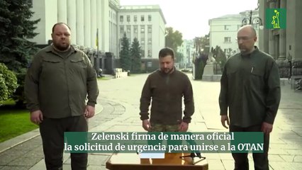 Zelenski firma de manera oficial la solicitud de urgencia para unirse a la OTAN