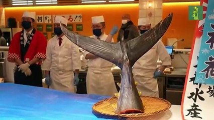 Un atún alcanza los 257.000 euros en la primera subasta del año en Tokio