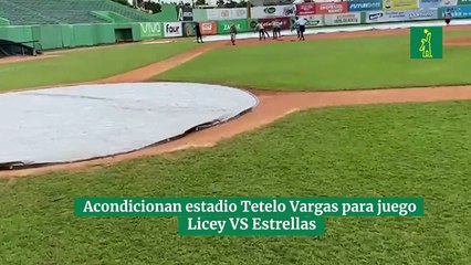 Acondicionan estadio Tetelo Vargas para juego Licey/Estrellas