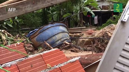 "Fue como una película de terror", dicen víctimas de lluvias en Brasil