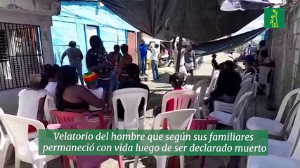 Velatorio del hombre que según sus familiares permaneció con vida luego de ser declarado muerto