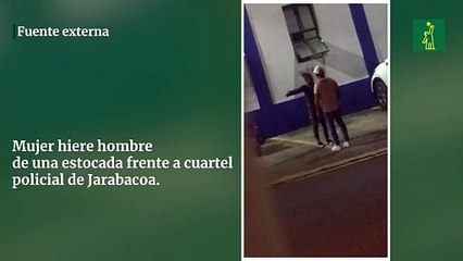 Mujer hiere hombre de una estocada frente a cuartel policial de Jarabacoa
