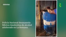 Policía Nacional desmantela fábrica clandestina de alcohol adulterado en La Romana
