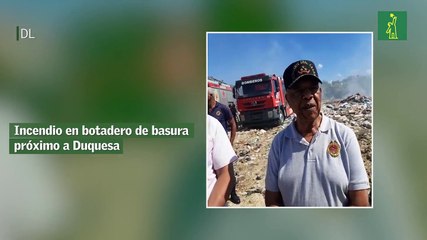 Incendio en botadero de basura  próximo a Duquesa