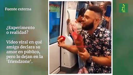 ¿Experimento o realidad? Vídeo viral en qué amigo declara su amor en público, pero lo dejan en la 'friendzone'