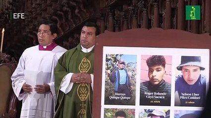 Arzobispo llama a la paz en misa por víctimas en protestas en Perú