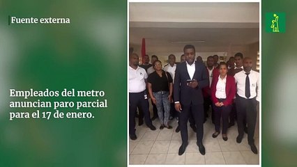 Empleados del metro anuncian paro parcial para el 17 de enero