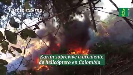 Karim sobrevive a accidente de helicóptero en Colombia