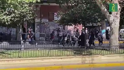 Incidentes en la primera marcha estudiantil del año en Chile
