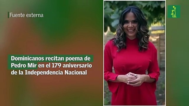 Dominicanos recitan poema de Pedro Mir en el 179 aniversario de la Independencia Nacional