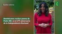 Dominicanos recitan poema de Pedro Mir en el 179 aniversario de la Independencia Nacional