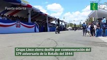 Grupo Lince cierra desfile por conmemoración del 179 aniversario de la Batalla del 1844