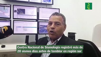 Centro Nacional de Sismología registró más de 20 sismos días antes de temblor en región sur