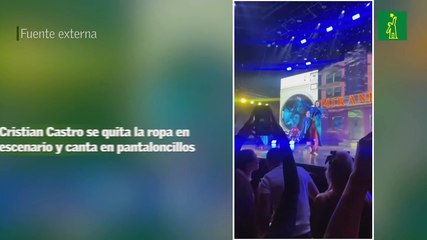 Cristian Castro se quita la ropa en escenario y canta en pantaloncillos